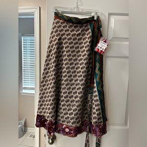 Handmade wrap skirt new with tags. STUNNING!